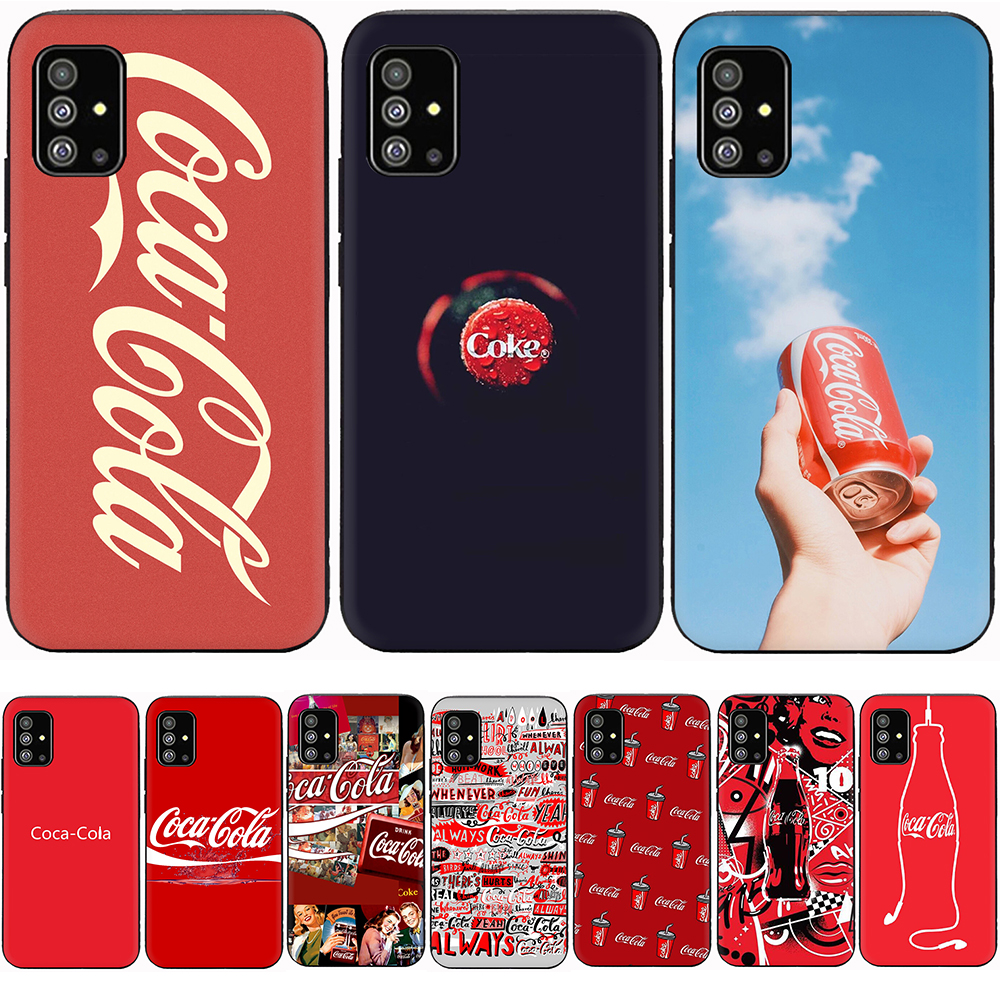 Ốp Lưng Hình Coca Cola Cho Điện Thoại Samsung A01 Eu A02S A6 2018 A7 2018 A8 2018