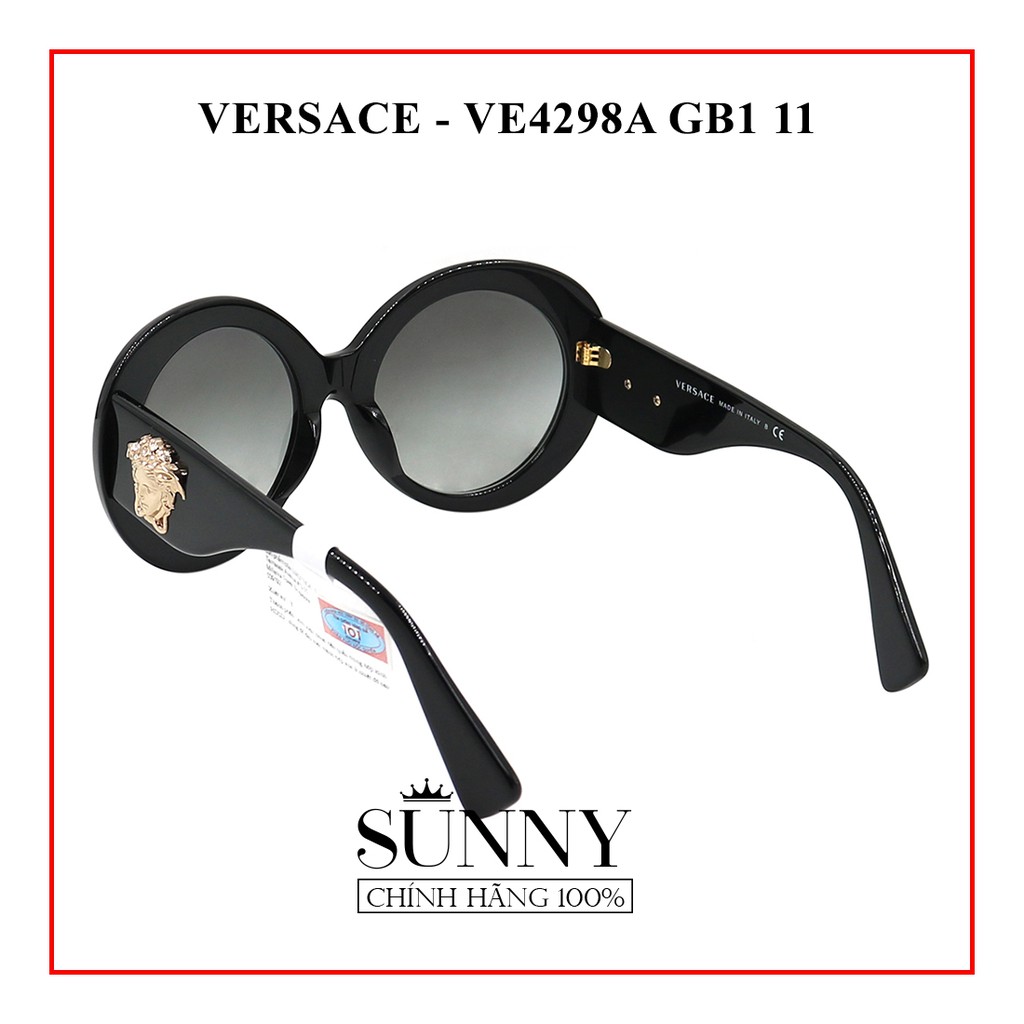 Kính mát chính hãng nam nữ Versace VE4298A GB1/11 màu sắc thời trang, thiết kế dễ đeo bảo vệ mắt