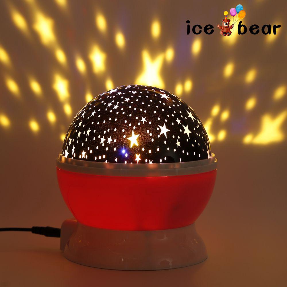 Đèn ngủ để bàn hình ngôi sao/mặt trăng có thể xoay chuyển đổi màu