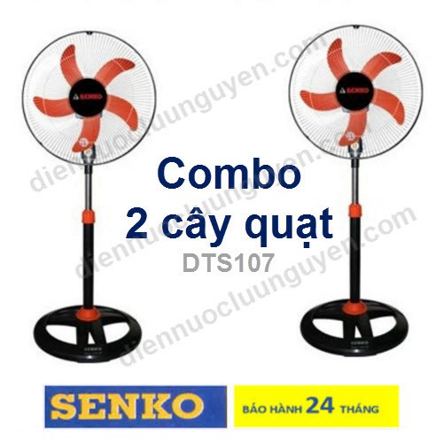 COMBO 2 QUẠT ĐỨNG THÂN SẮT MẠ CROM SENKO DTS107