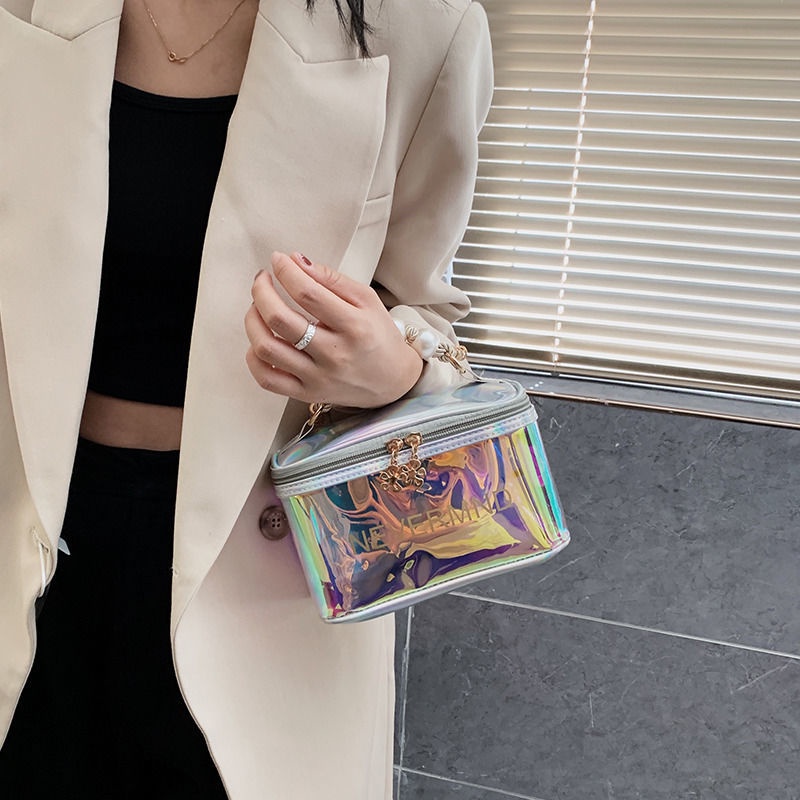 Túi Đựng Mỹ Phẩm Pvc Màu Gradient Phong Cách Hàn Quốc Mẫu Mới Năm 2021