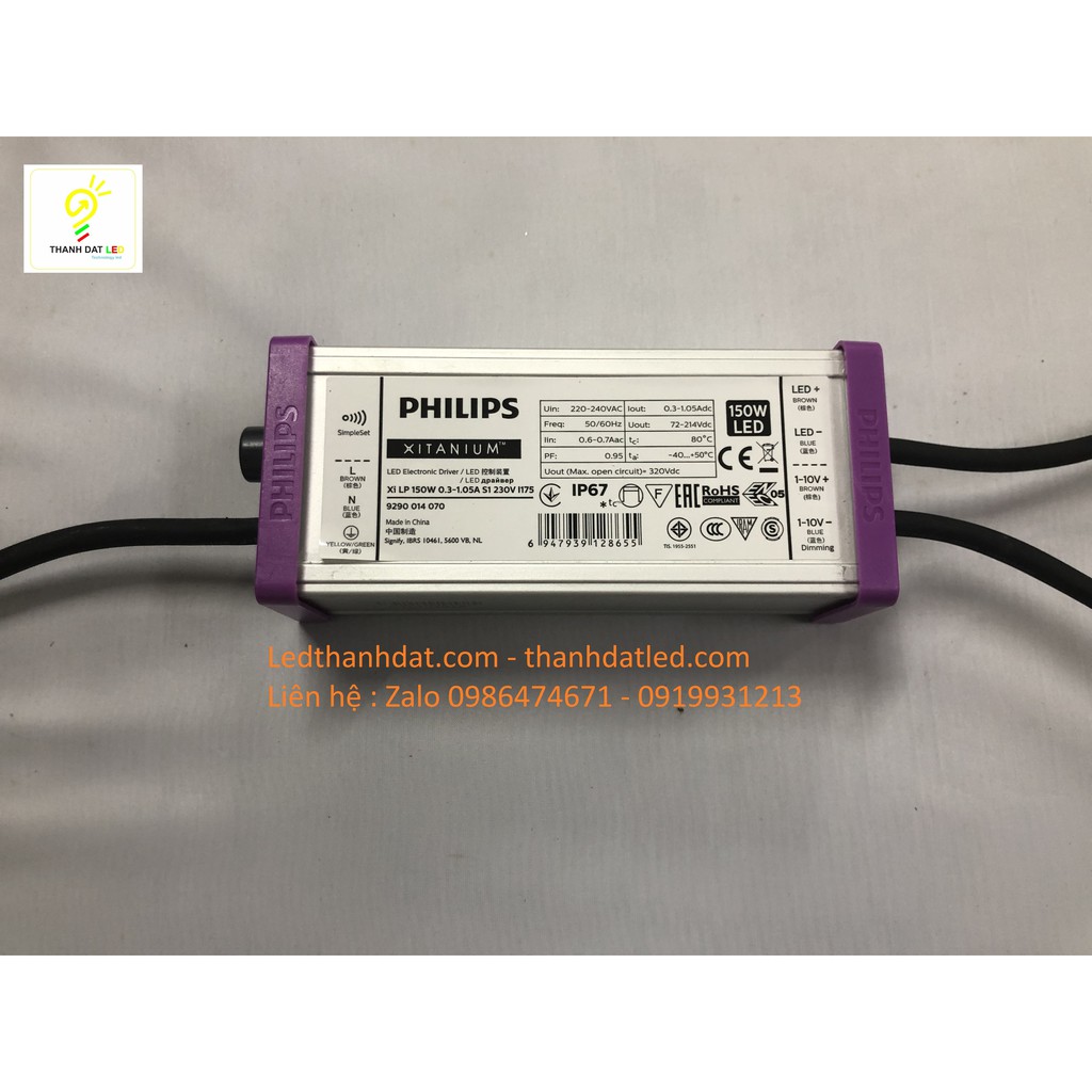 Nguồn đèn led driver Philips Philips Dim 5 Lever Xitanium 150w