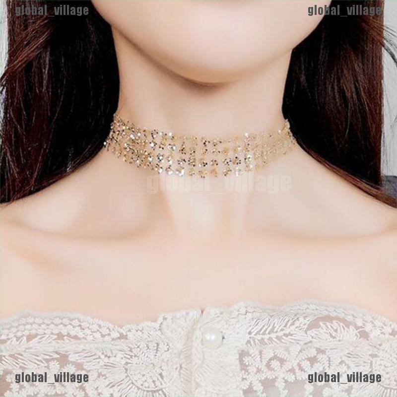 Choker Đính Đá Lấp Lánh