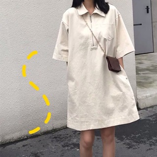 Đầm polo basic cổ khoá
