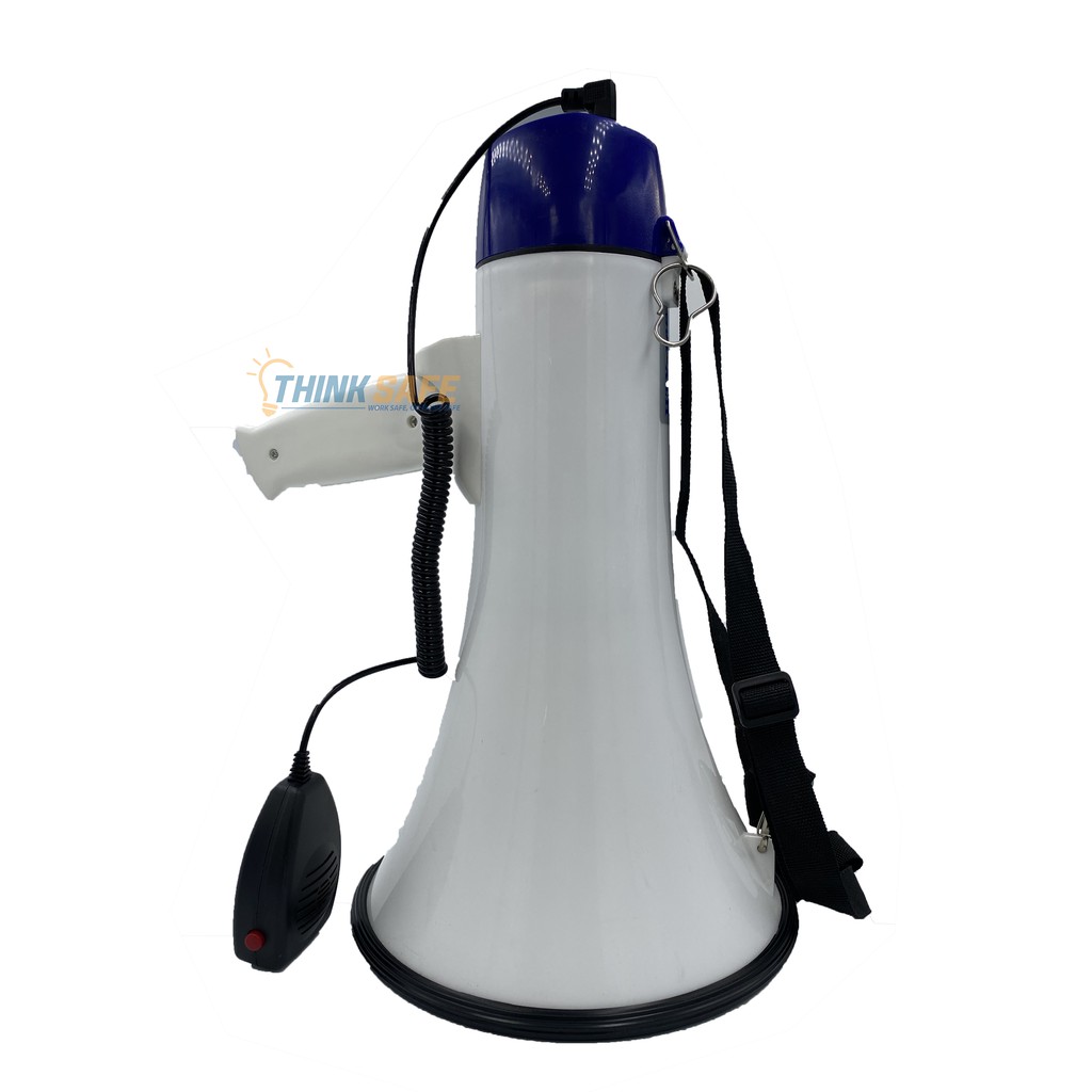 Loa pccc cầm tay Megaphone HTY-16S- Soway có còi hú báo động pccc, gọn nhẹ, công suất 30W (trắng)