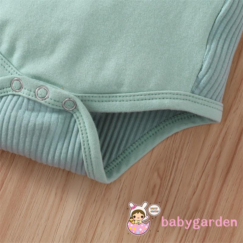 BABYGARDEN-0-18months Unisex Baby Romper, Adjustable Shoulder Straps Sleeveless Patchwork Ribbed Bodysuit Outfit