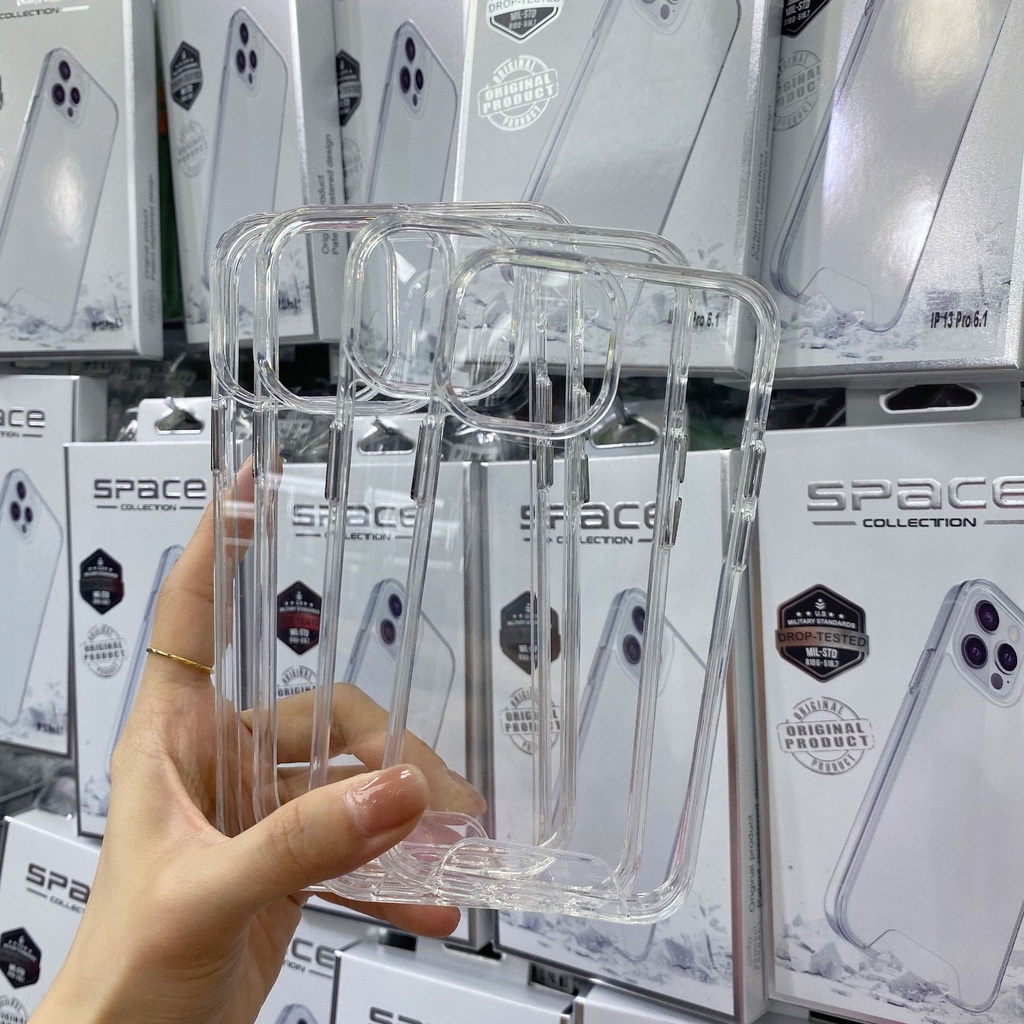 Ốp Iphone Trong Suốt Lưng Cứng Space Chống Sốc 15 pro max 14 13 pro max 7,8plus,x,xsmax,11,11promax,12,12promax,13,13pro