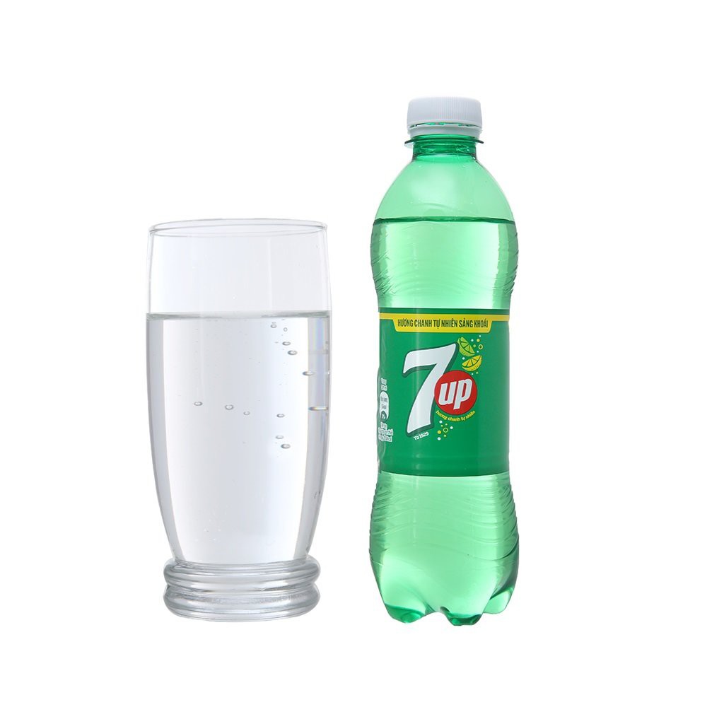 Nước Ngọt Có Gas 7UP - Seven Up vị Chanh Soft Drink Chai Nhựa PEP 390ml Date Luôn Mới