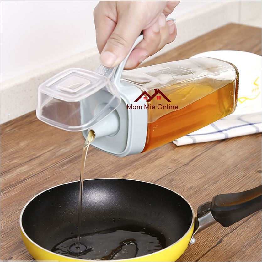 Bình thủy tinh dày đựng dầu ăn, nước chấm, gia vị - J162