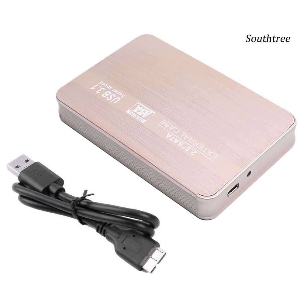 【Ready stock】Type-C USB 3.1 2.5inch SATA External SSD HDD Hard Disk Drive Case Adapter Box