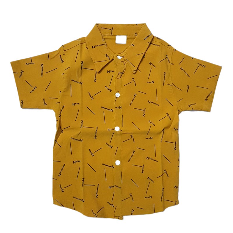 Áo sơ mi bé trai nhiều màu chất sơ mi kaki co giãn mẫu và màu ngẫu nhiên size từ 7-33kg