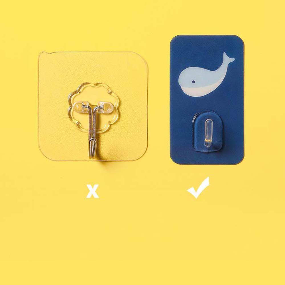 Giá Đỡ Chìa Khóa Gắn Tường Tự Dính Họa Tiết Hoạt Hình Màu Ngà Cho Nhà Bếp / Phòng Tắm