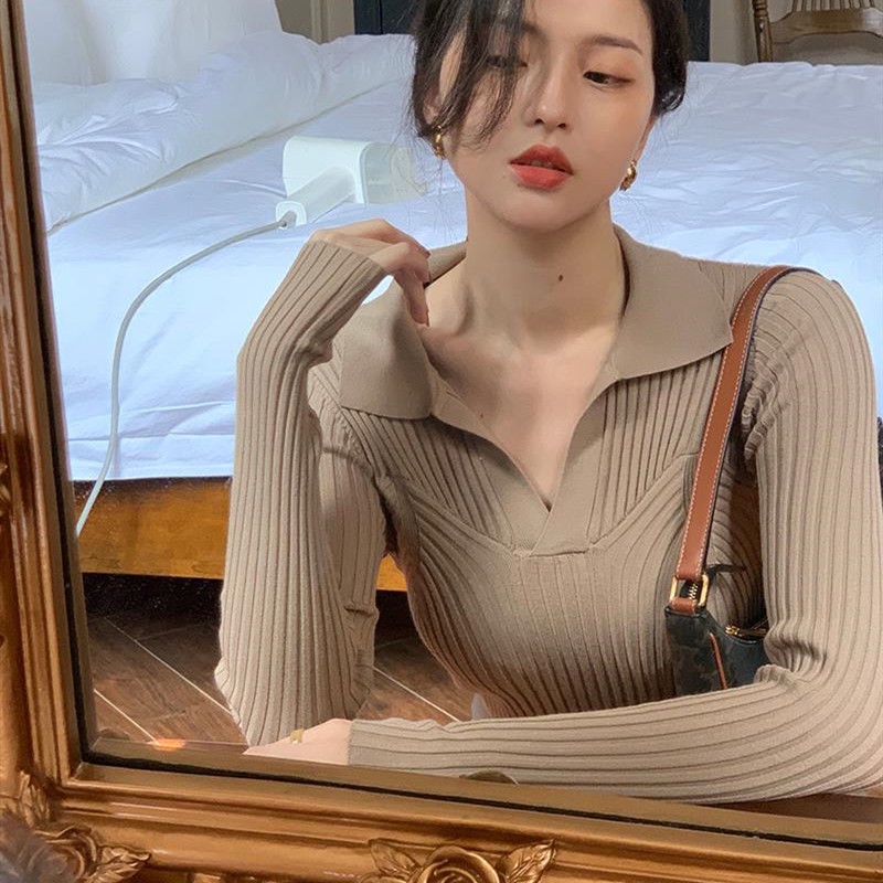 Áo sweater Dệt Kim Phong Cách Phương Tây Thiết Kế Sang Trọng Thời Trang Cho Nữ