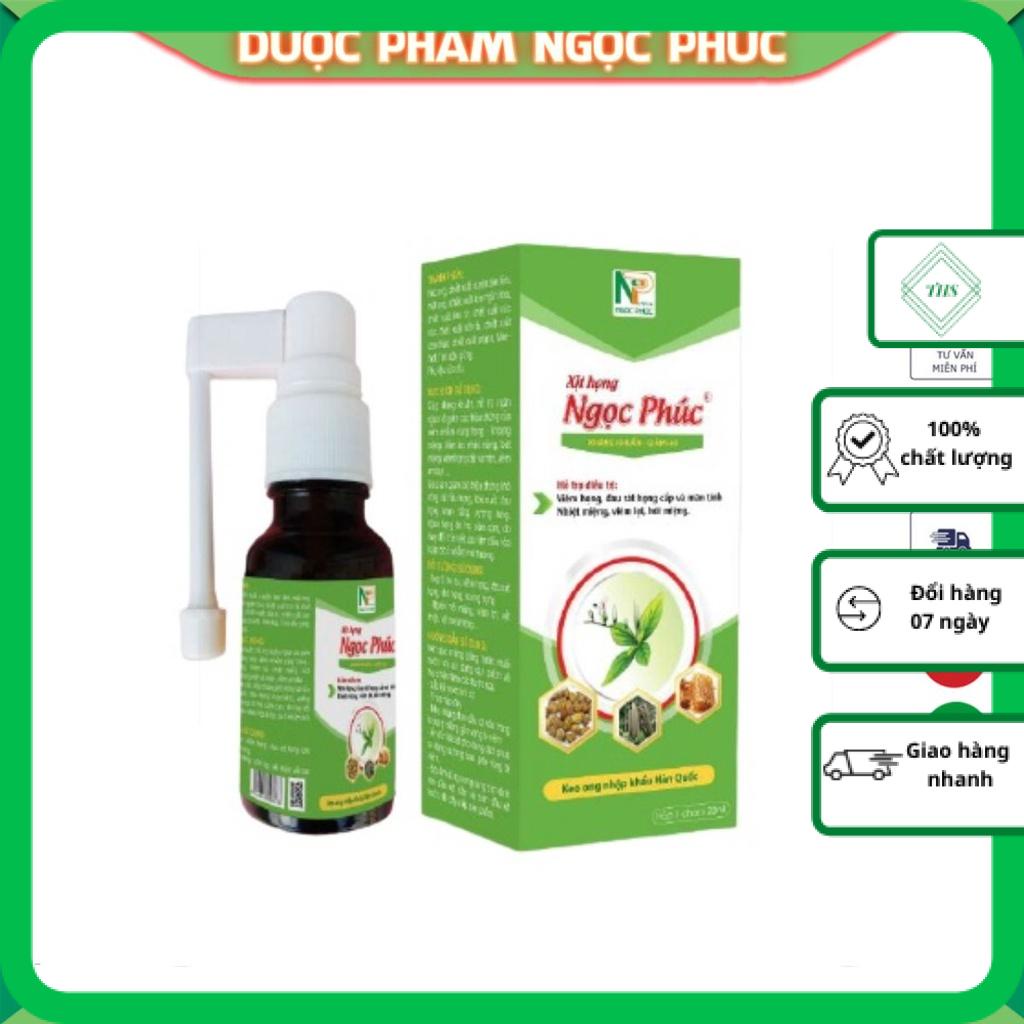 Xịt ho Ngọc Phúc kháng khuẩn, Giảm đau rát họng, giảm khô họng, giảm ho chai 20ml