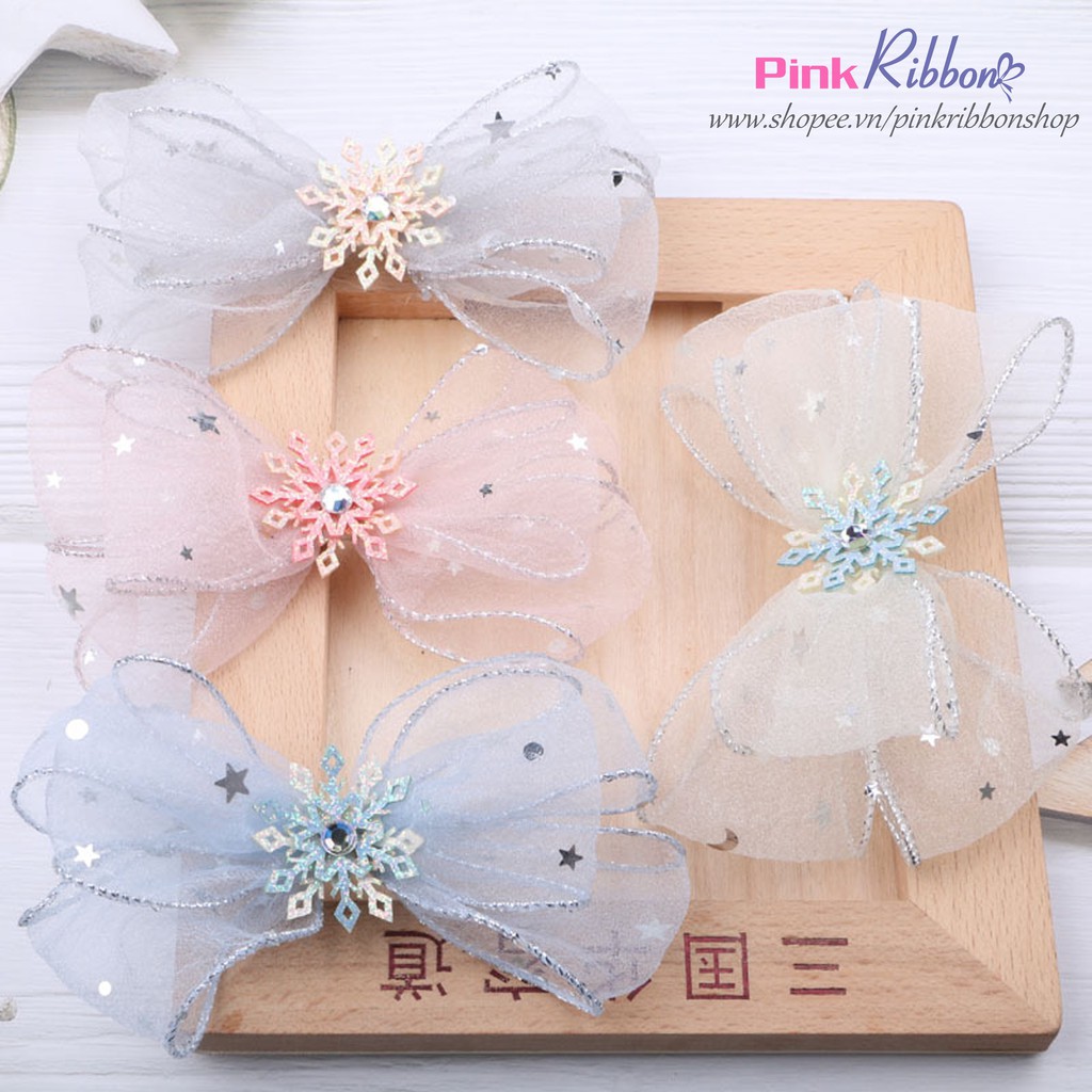Hoa tuyết nhũ các màu cỡ 3.5cm làm phụ liệu may mặc, thời trang