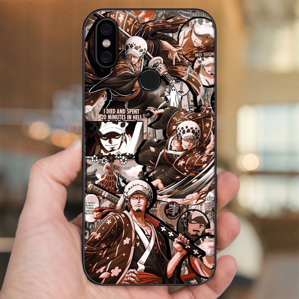 Ốp lưng Xiaomi Mi A2, Redmi 6X viền đen in hình Law One Piece