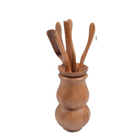 Bộ dụng cụ trà đạo 6 món gồm ống đựng