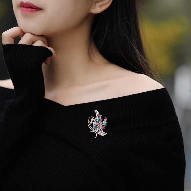 Trâm Cài Áo Đính Đá Nhân Tạo Phong Cách Hàn Quốc Sang Trọng Dành Cho Phụ Nữ