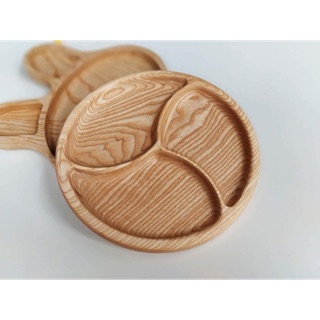 Khay gỗ tròn 3 ngăn