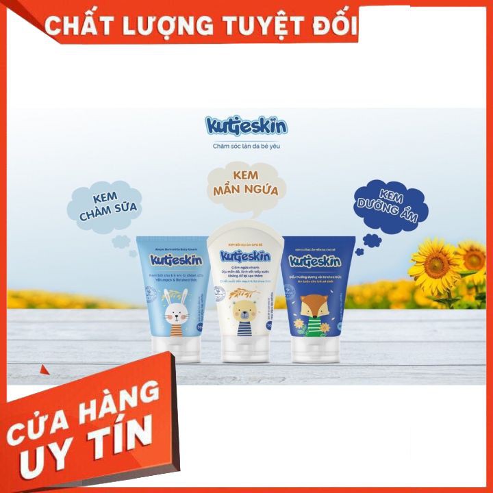 Bộ sản phẩm KUTIESKIN cho bé (dưỡng ẩm/ chàm sữa/ ngứa, hăm) [kutiskin, cutieskin, kutiekin, kem em bé, atoskin]