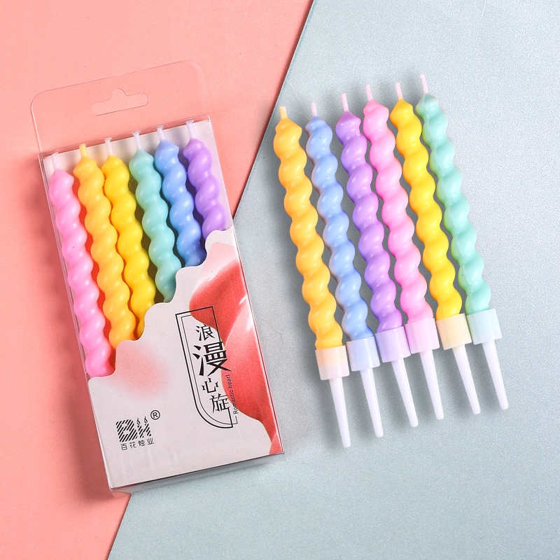 Nến xoắn hồ lô màu pastel