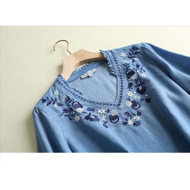 ÁO BÒ BOHEMIAN THÊU HOA