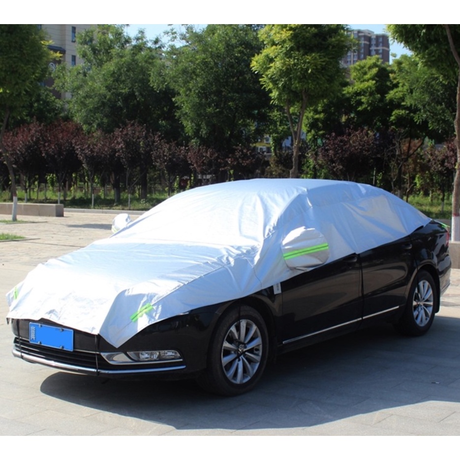 Bạt trùm nửa xe ô tô tráng bạc cách nhiệt cao cấp trùm kín capo, có phản quang- bạt phủ nửa xe ô tô, xe hơi | BigBuy360 - bigbuy360.vn