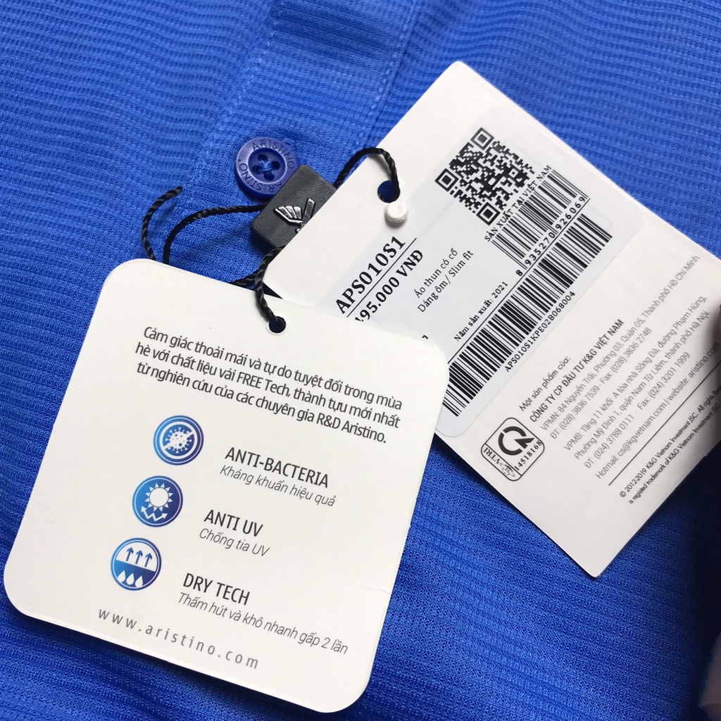 Áo thun nam ngắn tay ARISTINO thông hơi siêu mát và khô thoáng slim 3 màu trẻ trung - APS010S1