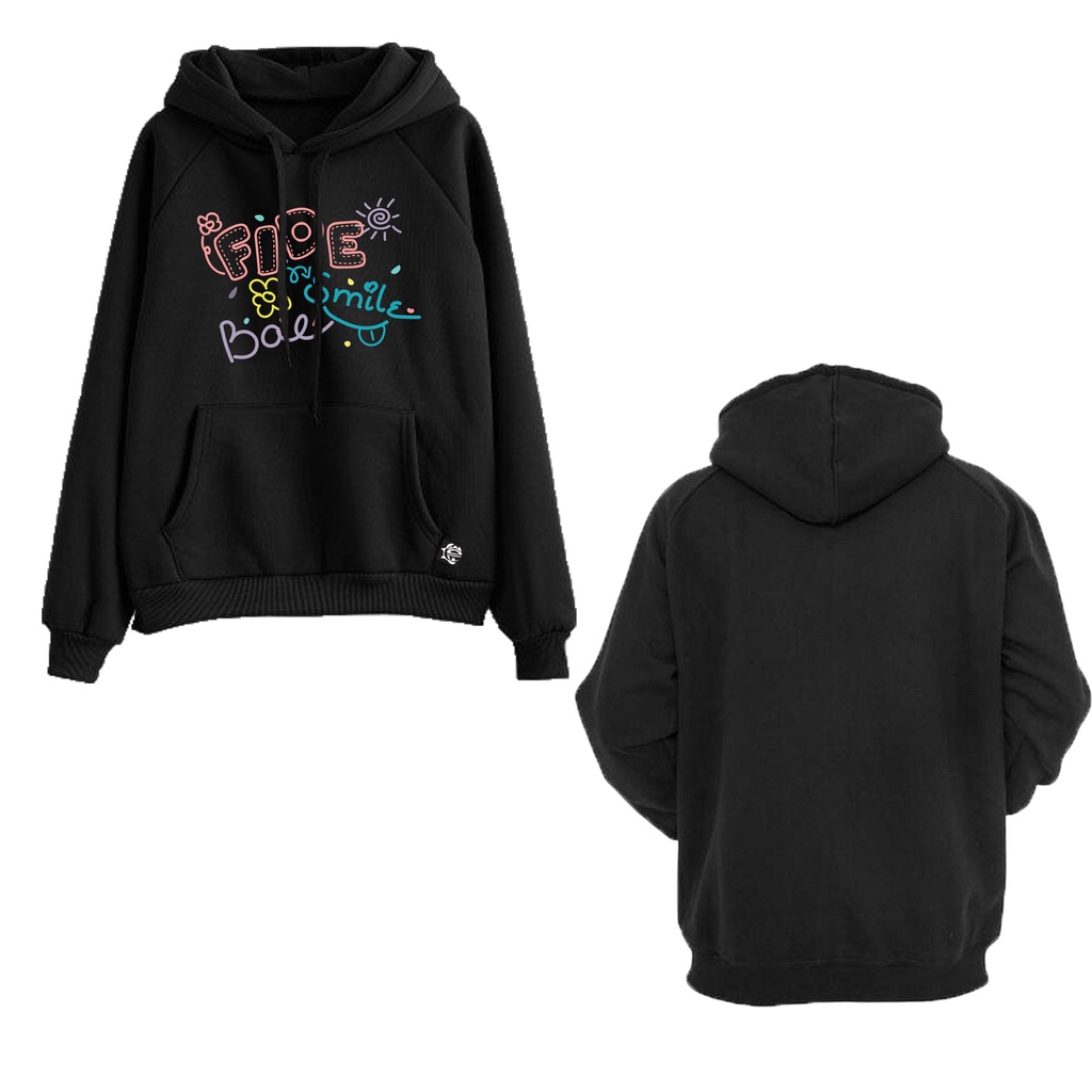 Áo Khoác Hoodie unisex nam nữ Signature Cotton oversize form rộng ulzzang BAE SMILE