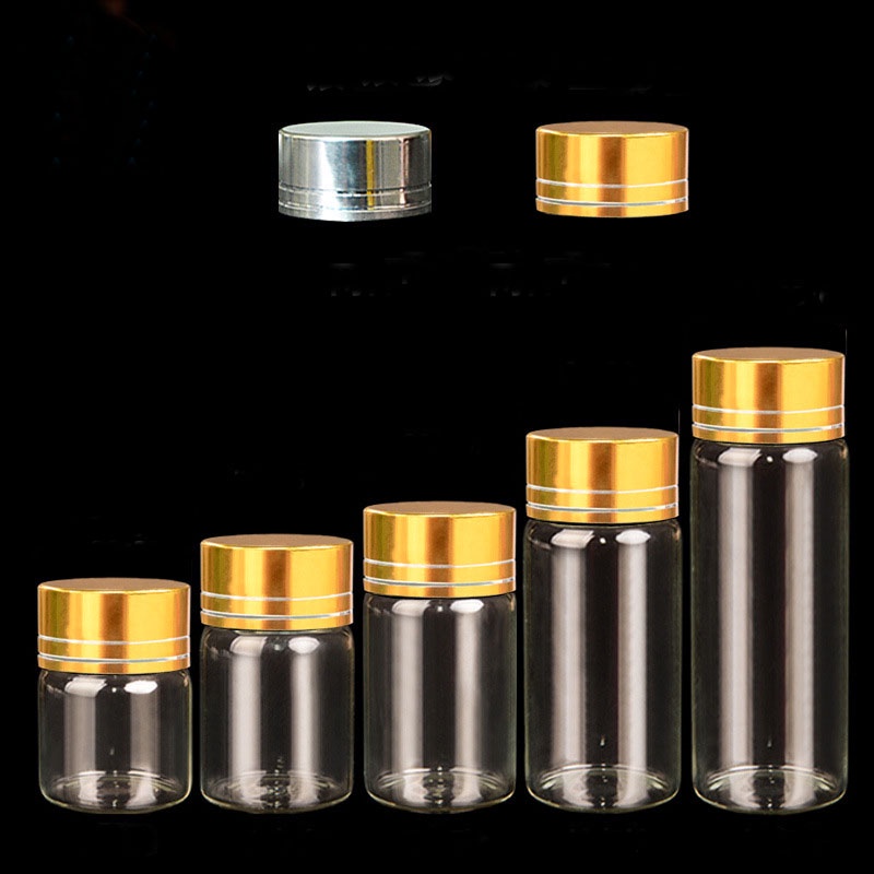 Lọ Thủy Tinh Mini Có Nắp Bằng Nhôm 5ml / 6ml / 7ml / 10ml / 14ml