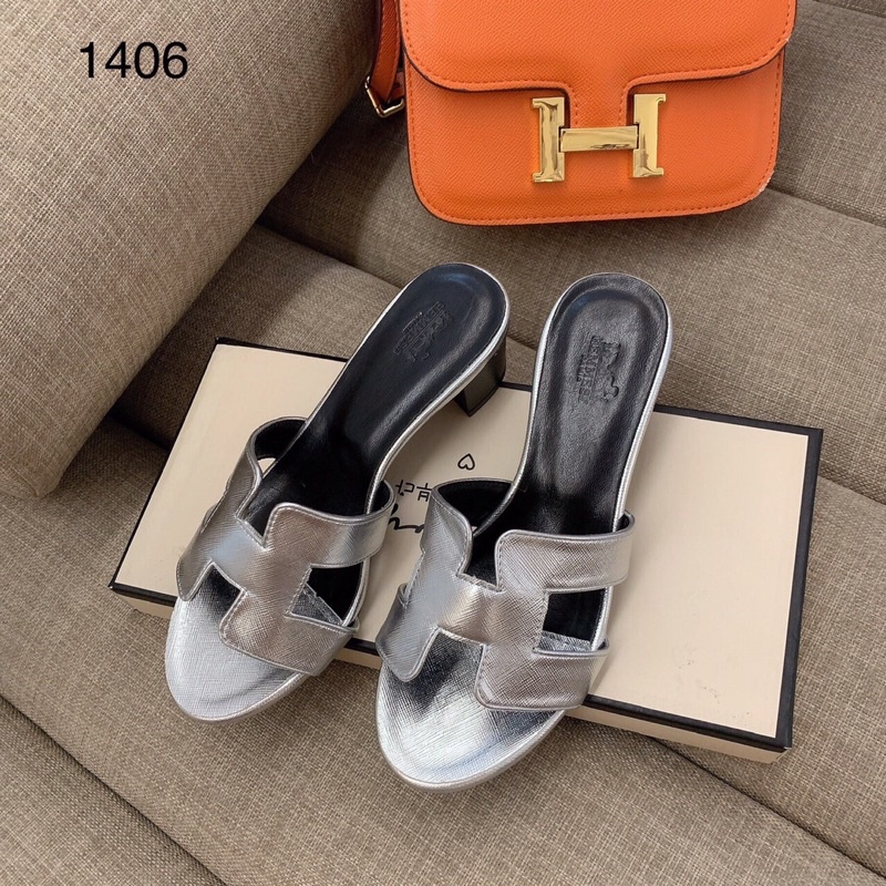 Guốc HM 5 cm màu bạc- Ngọc Hà Shoes