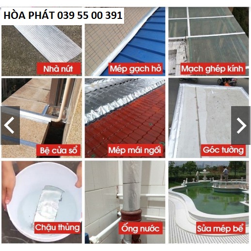 Băng dính chống thấm nước, Keo Chống Dột. Miếng Siêu DínhCuộn 5 Mét Băng Keo Dán Rộng 5cm/10cm, HÒA PHÁ