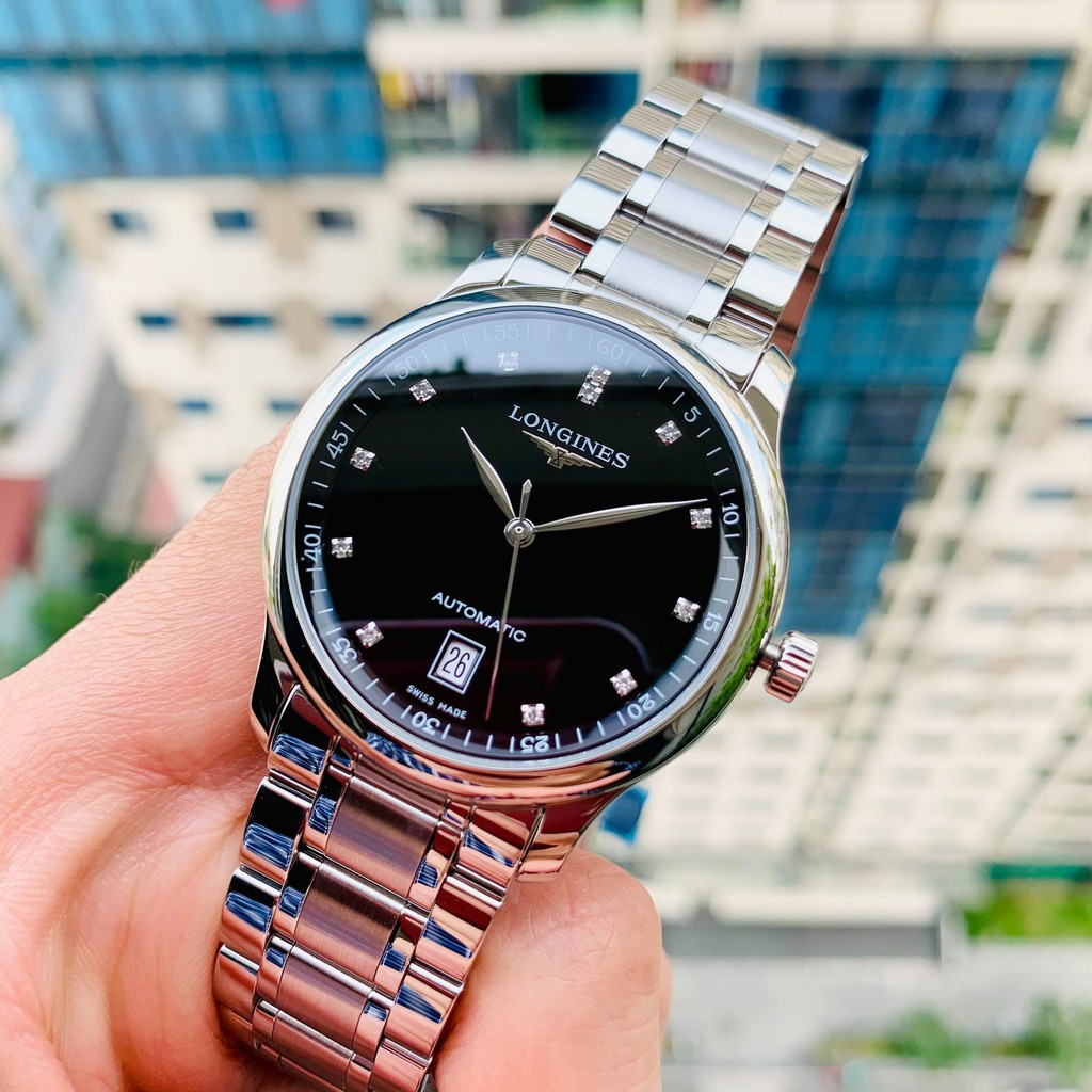Đồng hồ nam chính hãng Longines Master Collection Diamond Black - L2. 628.4.57.6 - Máy cơ tự động - Kính Sapphire | Shopee Việt Nam