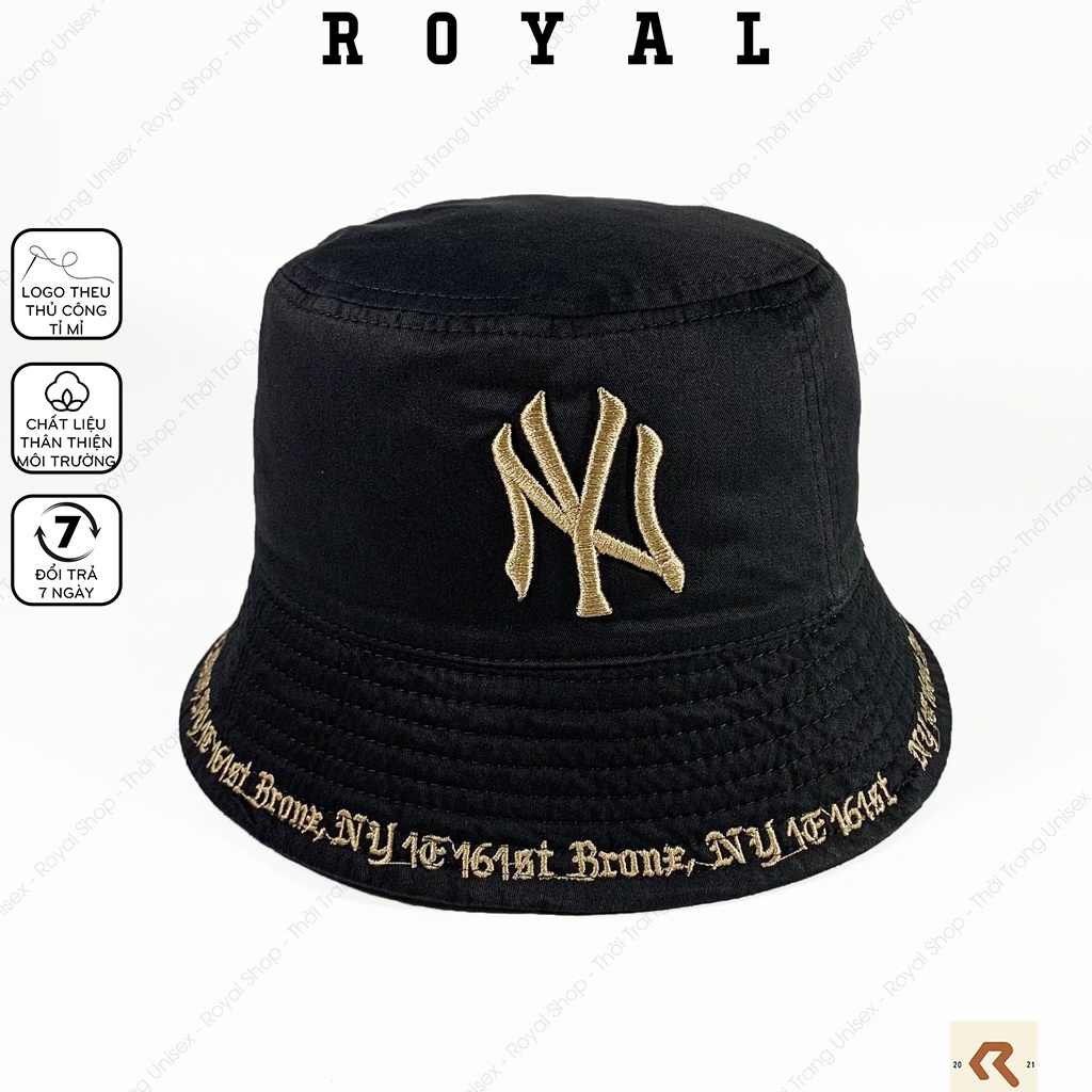 Mũ Bucket ny mlb nón tai bèo vành cụp mlb new era vải kaki cotton Hàn 2 lớp - Royal Shop