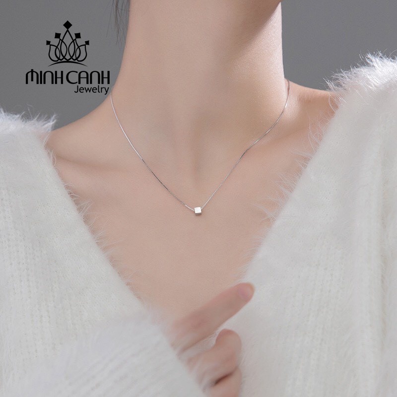 Dây Chuyền Bac Hình Hộp Vuông Mini Minh Canh Jewelry