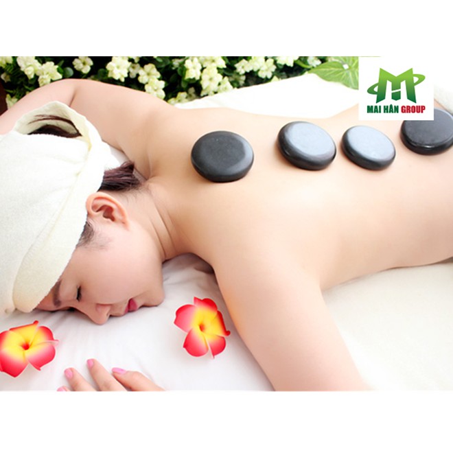 Đá Nóng Massage Lưng  - Oval Lớn - Đá Tự Nhiên