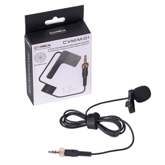Micro cài áo thu âm cho Transmitter của Senheiser và Sony | Comica Lavalier CVM-M-01 / CVM-M-02