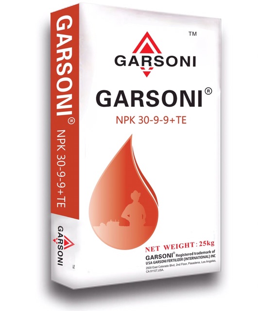 Phân bón GASONI 30-9-9+TE phát triển cây trồng trong mọi giai đoạn.