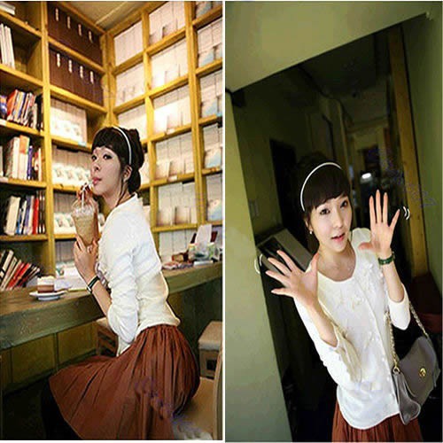 Băng Đô Dây Ngọc Trai Nhân Tạo Nhiều Màu Sắc