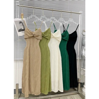 Váy maxi xốp 2 dây xoắn ngực siêu xinh