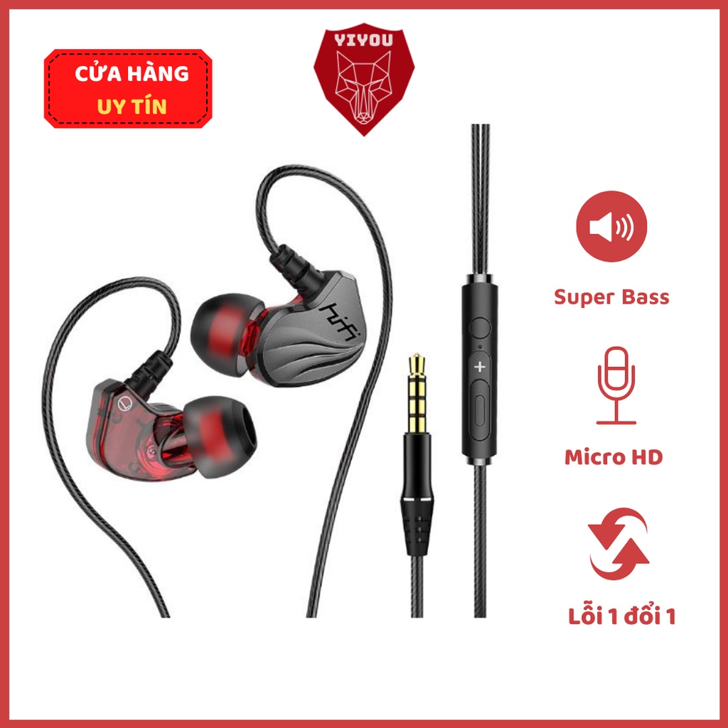 Tai nghe có dây nhét tai ZIYOU S2000 BASS cực khủng  Driver Dynamic 14mm chiến hết mọi loại game,chống ồn cực tốt