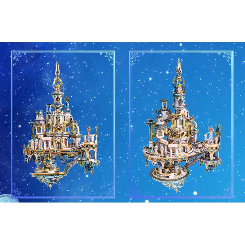 Mô hình lắp ghép kim loại 3d cung điện ATLANTIS  +tặng kèm 1 mô hình 120k tự chọn