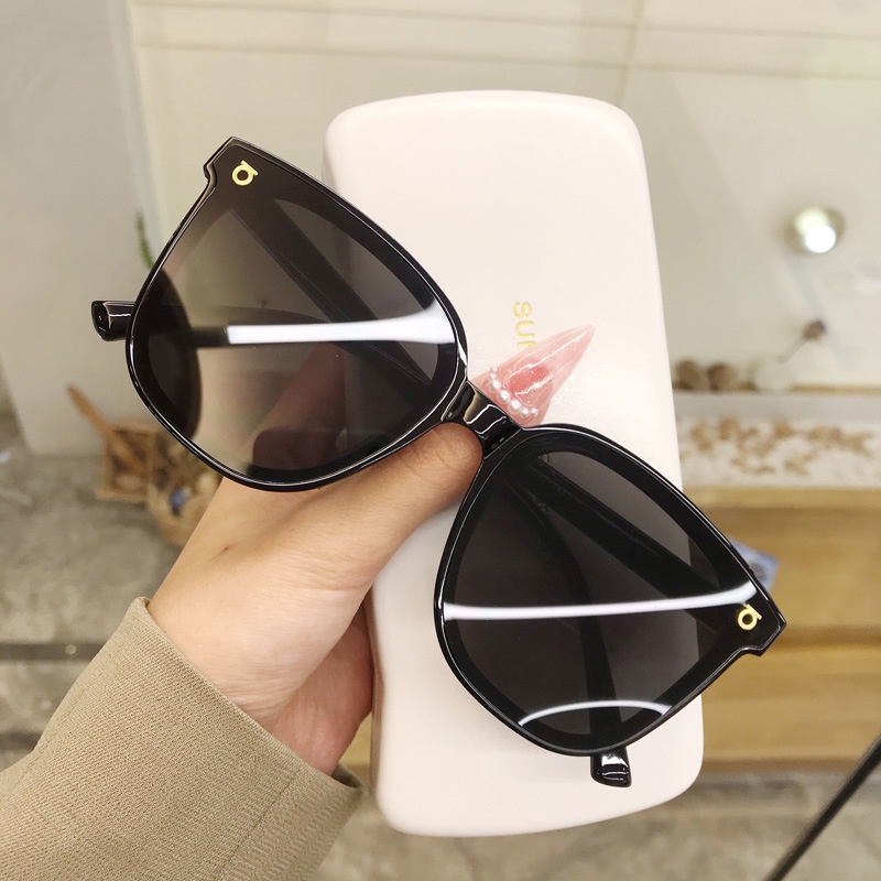 Kính râm nữ thời trang hàn quốc retro gọng lớn xu hướng kính râm kính lái xe UV400