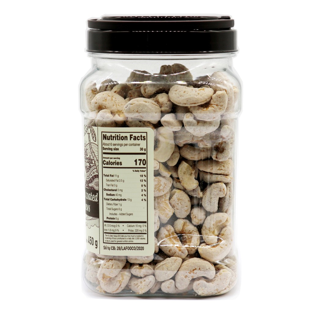 Hạt điều nước cốt dừa 450g LAFOOCO Coconut Coated Cashew Nuts