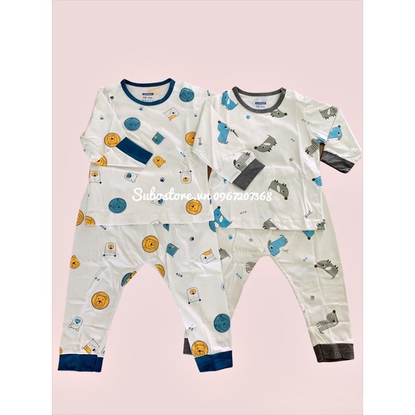 [CHÍNH HÃNG] MOMPA Set 2 Bộ dài tay cài vai cotton cho bé trai bé gái Bộ dài tay cotton mặc điều hoà cho bé