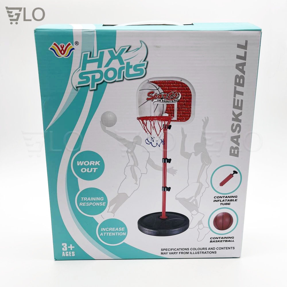 Bộ Trò Chơi Bóng Rổ Trụ Sắt Kèm Bóng Mini Trong Nhà Cho Bé Kèm Bơm