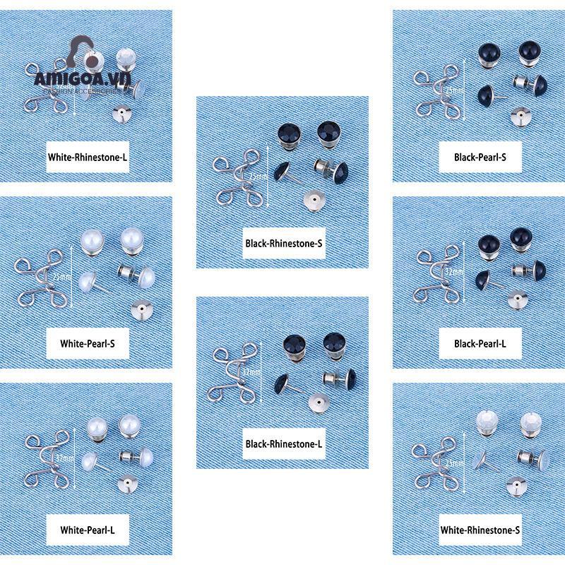 【amigoa.vn】Thắt Lưng Quần Jean Cố Định Cỡ Lớn Có Thể Tháo Rời Với Nút Kim Loại Không Cần Đóng Nút Có Thể Điều Chỉnh