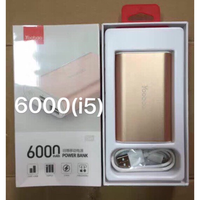 Sạc dự phòng chính hãng  yoobao .6000mAh