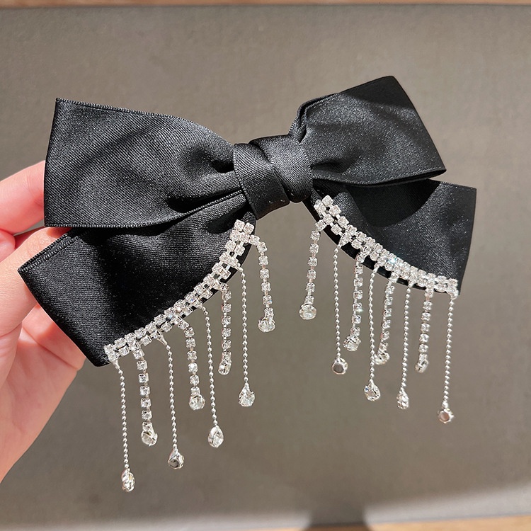 Kẹp tóc nơ đính đá sang chảnh phong cách Hàn Quốc cho nữ