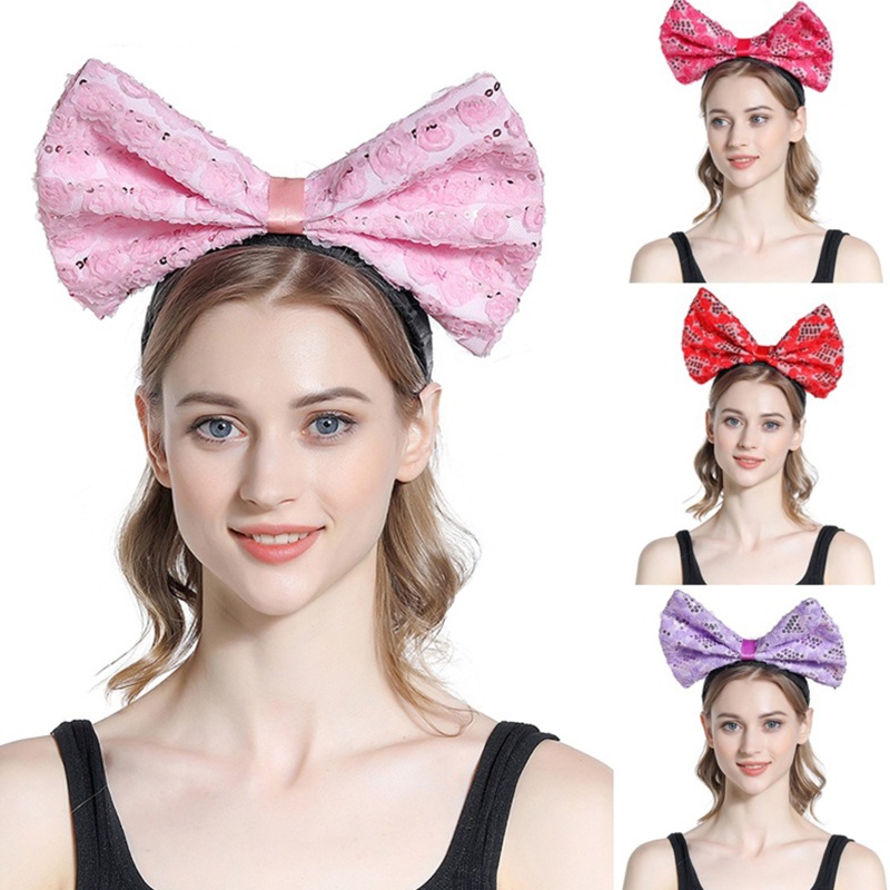 Băng Đô Nơ Đính Kim Sa Lấp Lánh